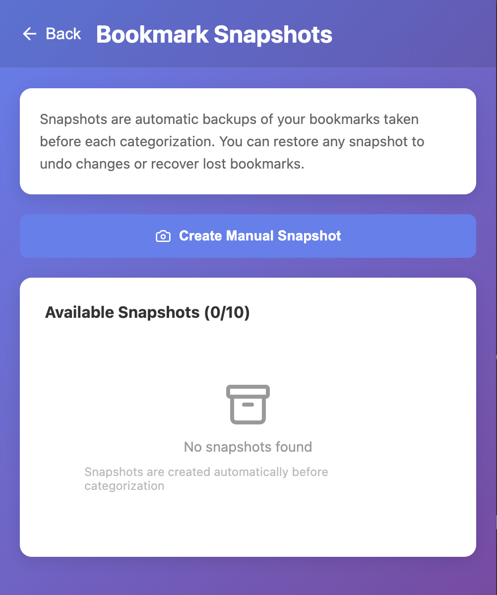 Bookmark Snapshots